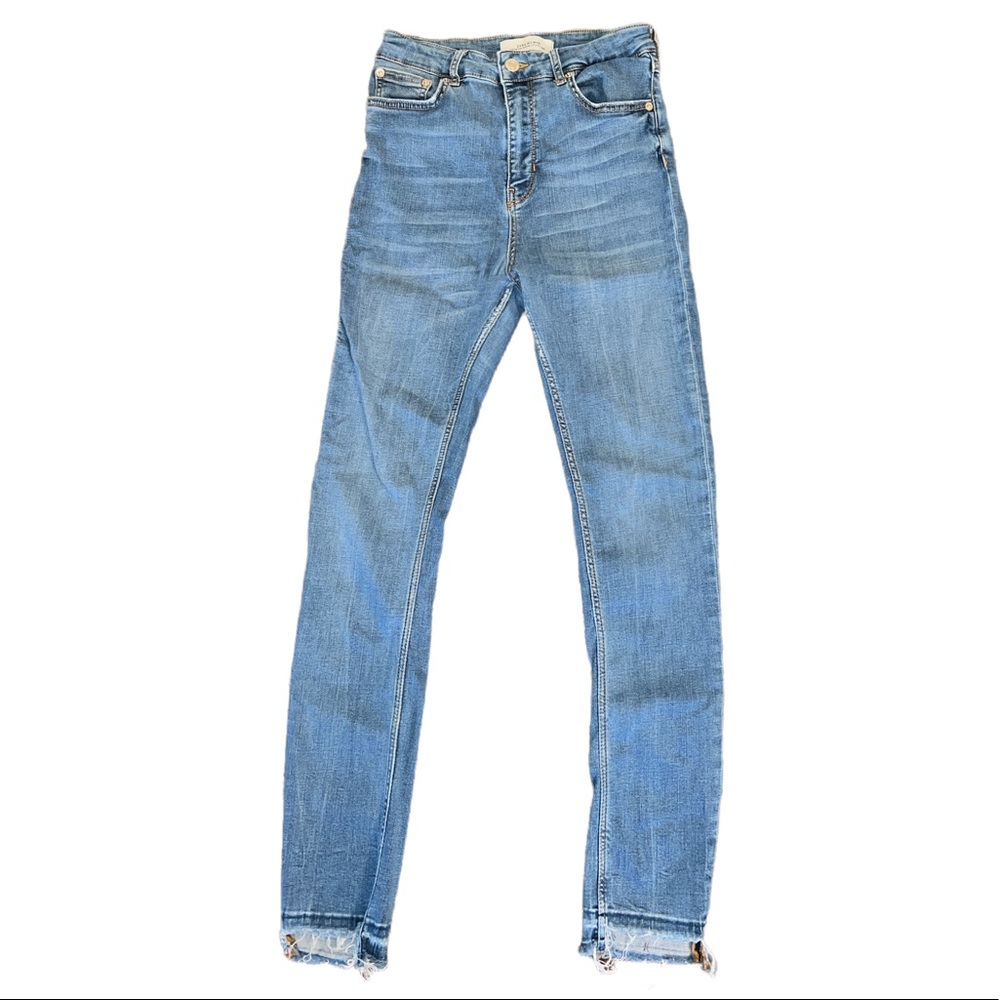 Zara Premium Denim Collection High Low Hem